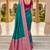 Sea green soft silk blend saree with zari weaving meenakari design