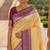 Cream soft silk blend saree with zari weaving meenakari design