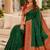 Green soft silk blend saree with zari weaving meenakari design
