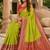 Parrot green soft silk blend saree with zari weaving meenakari design