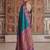 Blue premium soft silk blend traditional saree