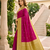 Pink soft silk blend saree with zari weaving meenakari design