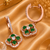 Rose gold finish luxe floral hoop earrings