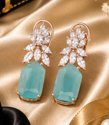 Rose gold finish flora luxe statement earrings