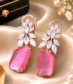 Rose gold finish blossom radiance earrings