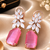 Rose gold finish blossom radiance earrings