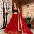 Red Foil Print Mirror Work Navratri Chaniya Choli Set