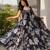 Black Jimmy Organza Corset Lehenga Set with Embroidered Blouse