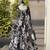 Black Jimmy Organza Corset Lehenga Set with Embroidered Blouse