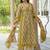 Cotton cambric printed anarkali kurti-pant-dupatta set