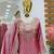 Pink fendy satin embroidered sharara suit set with dupatta