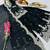 Black fendy satin embroidered sharara suit set with dupatta