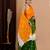 orange republic day special imported cotton blend digital print saree with matching blouse