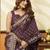 plum cotton blend feel saree with elegant jhallar border