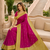 Pink soft silk blend saree with zari weaving meenakari design