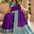 Purple soft silk blend saree with zari weaving meenakari design