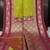 Parrot green soft silk blend saree with zari weaving meenakari design
