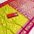 Parrot green soft silk blend saree with zari weaving meenakari design