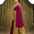 Wine soft silk blend saree with zari weaving meenakari design
