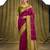 Wine soft silk blend saree with zari weaving meenakari design