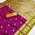 Wine soft silk blend saree with zari weaving meenakari design