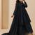 Heavy roman silk embroidery  work and black readymade salwar suit