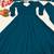 Teal blue vichitra silk blend anarkali palazzo set with embroidered dupatta