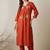 Women Ethnic Motifs Embroidered Pleated Thread Work Kurta with Trousers