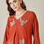 Women Ethnic Motifs Embroidered Pleated Thread Work Kurta with Trousers