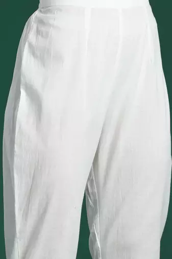 Floral Printed Cotton Kurta with Trousers & Dupatta
