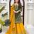 Green crepe thread & sequence work palazzo set with georgette dupatta