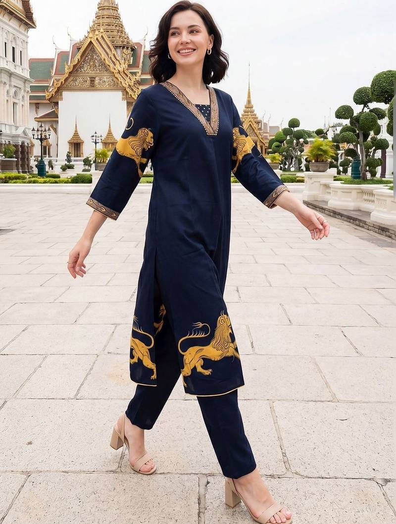 Women Ethnic Motifs Printed Kurta with Trousers