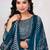 Women Floral Printed Sequinned Cotton Kurta with Trousers & With Dupatta