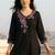 Women Floral Embroidered Thread Work Cotton Kurta with Trousers