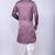 Men's solid pathani kurta and patiala pyjama set - dark lavender