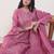 Floral Embroidered Thread Work A-Line Kurta & Trousers With Dupatta