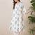 Floral Printed Mandarin Collar Cotton A-Line Kurta With Trousers