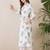 Floral Printed Mandarin Collar Cotton A-Line Kurta With Trousers