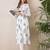 Floral Printed Mandarin Collar Cotton A-Line Kurta With Trousers