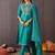 Women Embroidered Straight Kurta Trousers With Dupatta Set