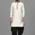 Men's solid pathani kurta and patiala pyjama set - off white