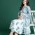 Floral Printed Empire Cotton Kurta with Trousers & Dupatta