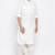 Men's solid pathani kurta and patiala pyjama set - white
