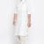 Men's solid pathani kurta and patiala pyjama set - white