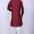 Men's solid pathani kurta and patiala pyjama set - maroon