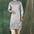 Men's solid pathani kurta and patiala pyjama set - grey