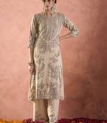 Women Ethnic Motifs Printed Sequinned Kurta with Trousers