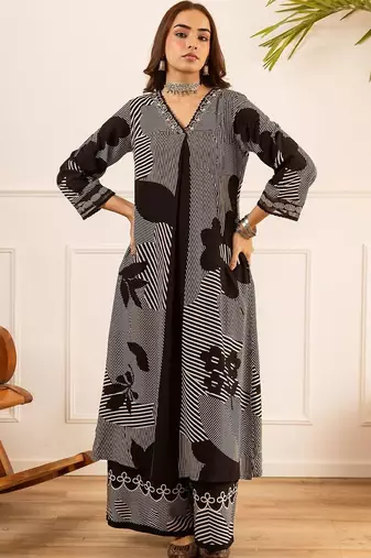 Women Printed Kurta with Palazzos