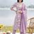 Women Floral Printed Panelled Mirror Work Cotton Kurta with Trousers & With Dupatta