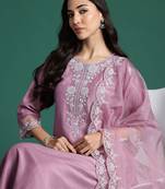 Women Ethnic Motifs Embroidered Kurta with Trousers & Dupatta